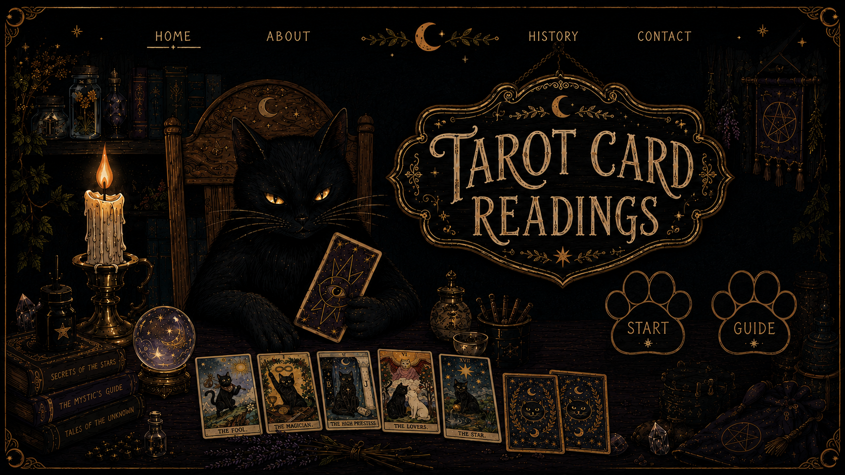 🔮 Mystic Meows Tarot|AI Coding 手势交互卡牌网站